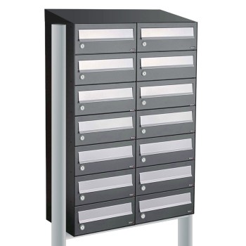 Hive set 2-breed, 7-hoog met dak op statief antraciet
