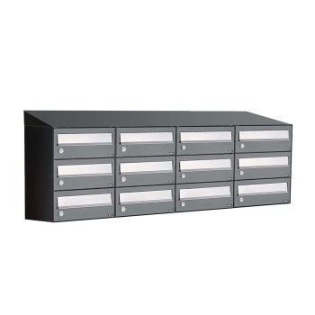 Hive set 4-breed, 3-hoog met dak antraciet