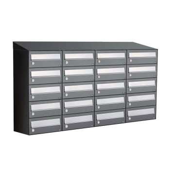 Hive set 4-breed, 5-hoog met dak antraciet