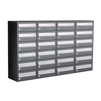 Hive set 4-breed, 6-hoog met dak antraciet