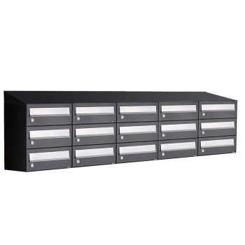 Hive set 5-breed, 3-hoog met dak antraciet