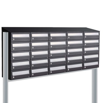 Hive set 5-breed, 5-hoog met dak op statief antraciet