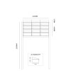 Hive set 3-breed, 4-hoog met dak op statief antraciet
