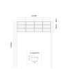 Hive set 4-breed, 3-hoog met dak op statief antraciet
