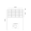 Hive set 4-breed, 5-hoog met dak op statief antraciet