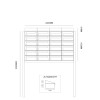 Hive set 4-breed, 6-hoog met dak op statief antraciet