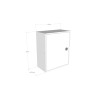 Post inbouwkast Stoer 40 tot 55cm antraciet