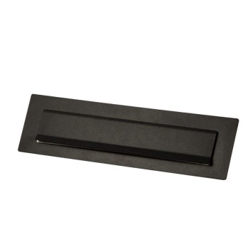 Briefplaat Stoer zwart 340x95mm