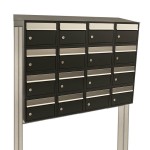 Brickset 4-breed, 4-hoog met dak op statief antraciet