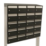Brickset 4-breed, 5-hoog met dak op statief antraciet