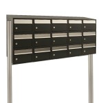 Brickset 5-breed, 3-hoog met dak op statief antraciet