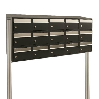 Brickset 5-breed, 3-hoog met dak op statief antraciet