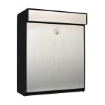 Brievenbus Allux Grundform zwart/rvs front