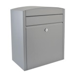 Brievenbus Stoer gecoat mat metallic betongrijs structuur