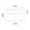 Briefplaat Stoer Rome XL zwart