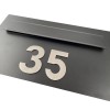 Briefplaat Stoer Rome XL zwart