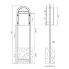 Brievenbus Bobi Classic Back Zwart + statief
