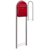 Brievenbus Bobi Classic Helderrood + statief