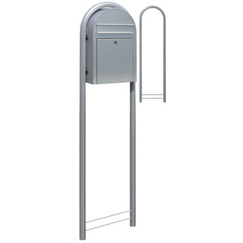 Brievenbus Bobi Classic Nordic Silver + statief