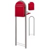 Brievenbus Bobi Classic Back Helderrood + statief