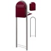 Brievenbus Bobi Classic Back Bordeauxrood + statief