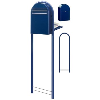 Brievenbus Bobi Classic Back Donkerblauw + statief