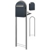 Brievenbus Bobi Classic Back Grijs / RVS + statief