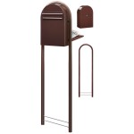 Brievenbus Bobi Classic Back Bruin + statief