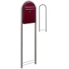 Brievenbus Bobi Classic S Bordeauxrood + statief