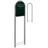 Brievenbus Bobi Classic S zwartgroen + statief