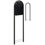 Brievenbus Bobi Classic S zwart structuur + statief