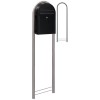Brievenbus Bobi Classic Zwart structuur + statief