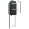 Brievenbus Bobi Duo Grijs + statief
