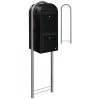 Brievenbus Bobi Duo Zwart + statief