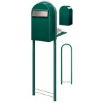 Brievenbus Bobi Grande Back Donkergroen + statief