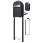 Brievenbus Bobi Grande Back Grijs + statief
