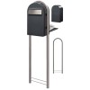 Brievenbus Bobi Grande Back Grijs + statief
