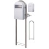 Brievenbus Bobi Grande Back Wit + statief