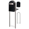 Brievenbus Bobi Grande Back Zwart + statief