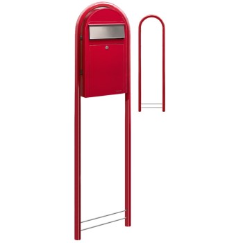 Brievenbus Bobi Grande S Helderrood + statief