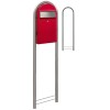 Brievenbus Bobi Grande S Helderrood + statief