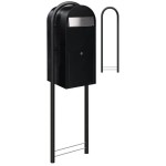 Brievenbus Bobi Jumbo Zwart + statief