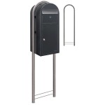 Brievenbus Bobi Cargo donkergrijs + statief