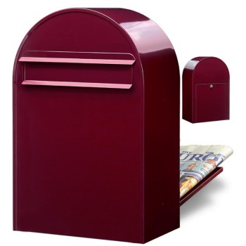 Brievenbus Bobi Classic Back Bordeauxrood