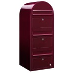 Brievenbus Bobi Trio Bordeauxrood