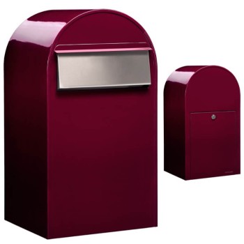 Brievenbus Bobi Grande Back Bordeauxrood