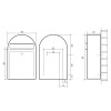 Brievenbus Bobi Classic S Zwart structuur