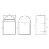 Brievenbus Bobi Classic Back Zwart + statief