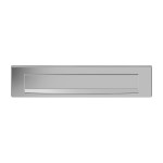 Briefplaat recht RVS AISI 304