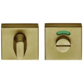 Toiletgarnituur Basic BSQWC53 PVD mat goud met vrij bezet indicatie